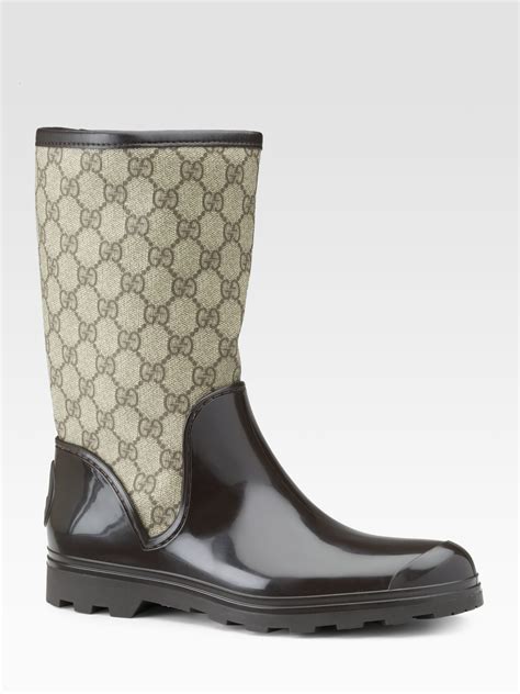 gucci flat rain boots|gucci rain boots for women.